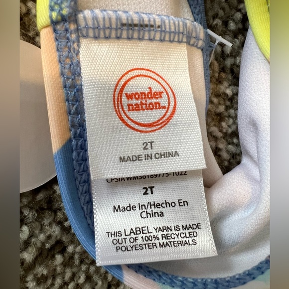 Wonder Nation Toddler Two-Piece Swimsuit Size 2T NWT - Picture 5 of 7